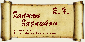 Radman Hajdukov vizit kartica